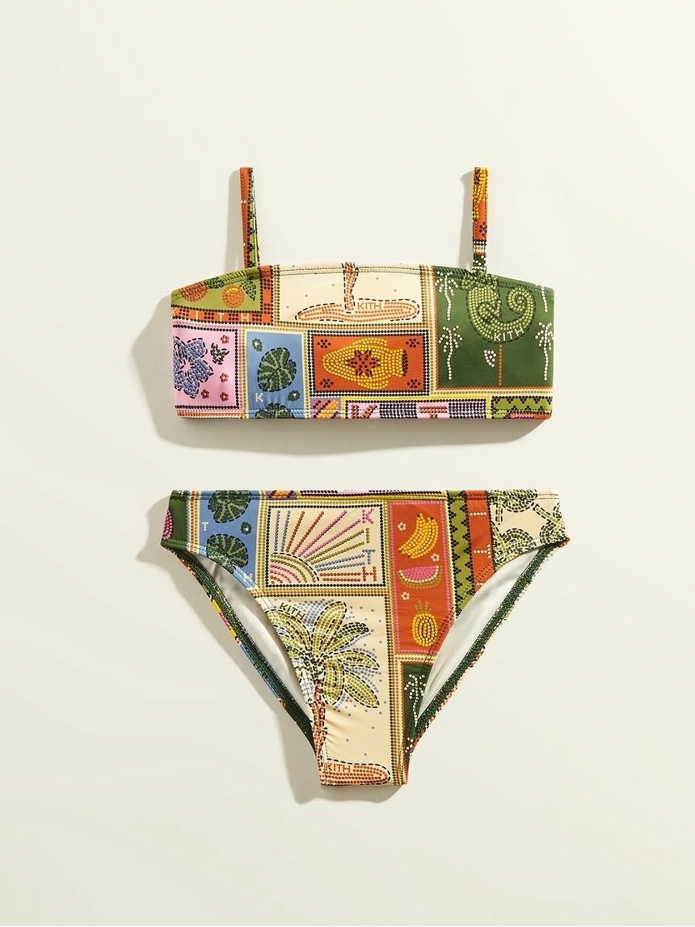 Kith Kids Tropical Tapestry Hali Swim Bikini Set
